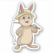 ウサギとしてのフィッシャー魚釣り棒 シール (正面)