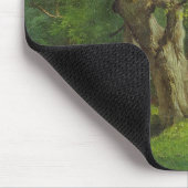 ウサギとの森林場面、1862年(キャンバスの油) マウスパッド (コーナー)