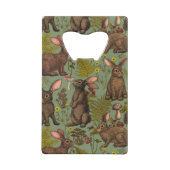 ウサギとウッドランドフロクレジットカードボトルオープナー クレジットカード栓抜き (裏面)