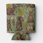 ウサギとウッドランドフローラクーラーボックス 缶クーラー (裏面)