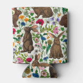 ウサギとウッドランドフローラクーラーボックス 缶クーラー (裏面)