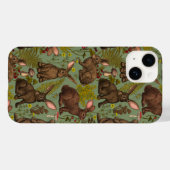 ウサギとウッドランドフローラケースメイトiPhoneケース Case-Mate iPhoneケース (裏面 (横))