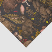 ウサギとウッドランドフローラティッシュペーパー 薄葉紙 (詳細)