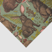 ウサギとウッドランドフローラティッシュペーパー 薄葉紙 (詳細)