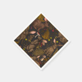 ウサギとウッドランドフローラナプキンス スタンダードカクテルナプキン (角)