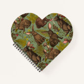 ウサギとウッドランドフローラノート ノートブック (正面)