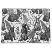 ウサギとウッドランドフローラ2ラージ抱き枕 ラージペーパーバッグ (正面)