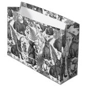 ウサギとウッドランドフローラ2ラージ抱き枕 ラージペーパーバッグ (正面アングル)