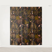 ウサギとウッドランドフローラ3タペストリー タペストリー (正面)