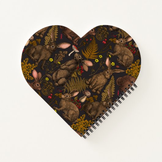 ウサギとウッドランドフローラ3ノートブック ノートブック (裏面)