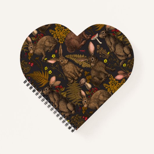 ウサギとウッドランドフローラ3ノートブック ノートブック (正面)