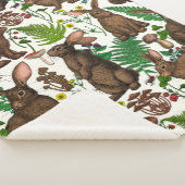 ウサギとウッドランドフローラ4 シェルパブランケット (3/4)