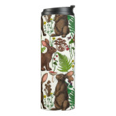 ウサギとウッドランドフローラ4 タンブラー (回転左)