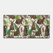 ウサギとウッドランドフローラ4 デスクマット (正面)