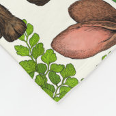 ウサギとウッドランドフローラ4 フリースブランケット (角)