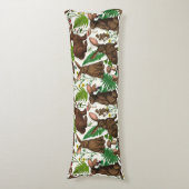 ウサギとウッドランドフローラ4 ボディピロー (正面縦)