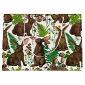 ウサギとウッドランドフローラ4 ラージペーパーバッグ (正面)