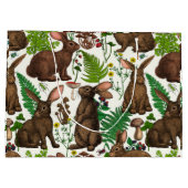 ウサギとウッドランドフローラ4 ラージペーパーバッグ (裏面)