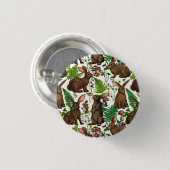 ウサギとウッドランドフローラ4 缶バッジ (正面&裏面)