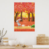 ウサギとカメ1 – ポスタープリント ポスター (キッチン)