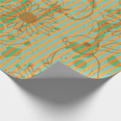 ウサギとカモミール、シームレスなヴィンテージパットをスケッチ ラッピングペーパー (角)