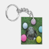 ウサギとカラーゴルフボール キーホルダー (正面左)