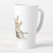 ウサギとキツネと友達 forever カフェラテマグ (右アングル)