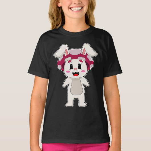 ウサギとキノコ Tシャツ (正面)
