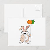 ウサギとキャベツの風船.PNG ポストカード (正面/裏面)