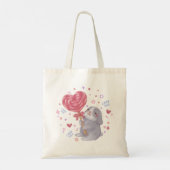 ウサギとキャンディーのバレンタインデー トートバッグ (裏面)