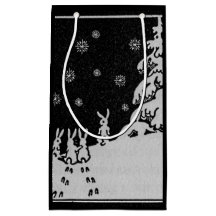 ウサギとクリスマスツリーウィンターホリデーアート