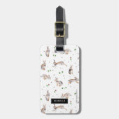 ウサギとクローバー |旅行の休暇 |荷物タグ ラゲッジタグ (正面縦)