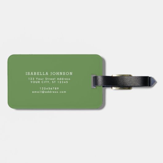 ウサギとクローバー |旅行の休暇 |荷物タグ ラゲッジタグ (裏面横)