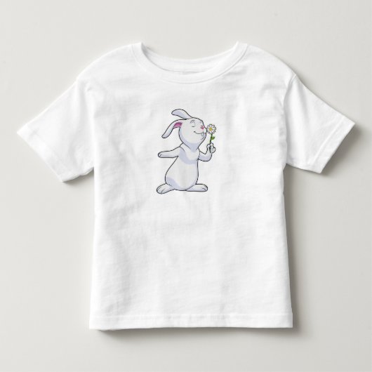 ウサギとデイジー トドラーTシャツ (正面)