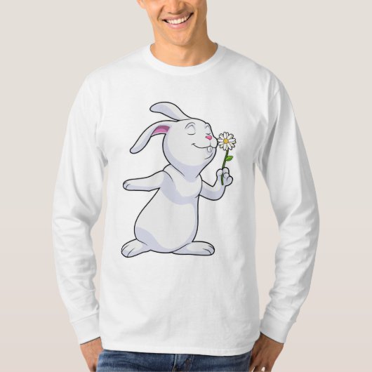 ウサギとデイジー Tシャツ (正面)