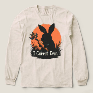 ウサギとニンジンのおもしろダジャレ トライブレンドTシャツ