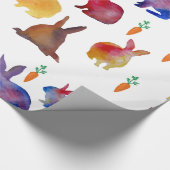 ウサギとニンジンのウォータールアートラッピング紙 ラッピングペーパー (角)