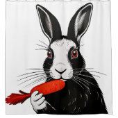 ウサギとニンジンのシャワーカーテン シャワーカーテン (正面)