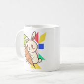 ウサギとニンジンのマグカップ コーヒーマグカップ (正面左)