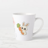 ウサギとニンジンの可愛いマグカップ | かわいいウサギ カフェラテマグ (右)
