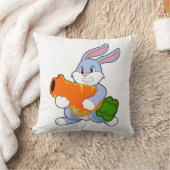 ウサギとニンジン クッション (ブランケット)