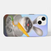 ウサギとニンジン iPhoneケース (裏面横)