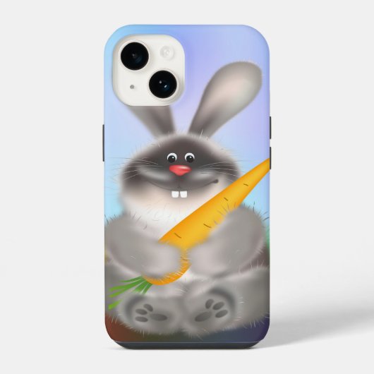 ウサギとニンジン iPhoneケース (裏面)