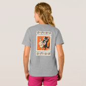 ウサギとネコの踊りと音楽  Tシャツ (裏面フル)