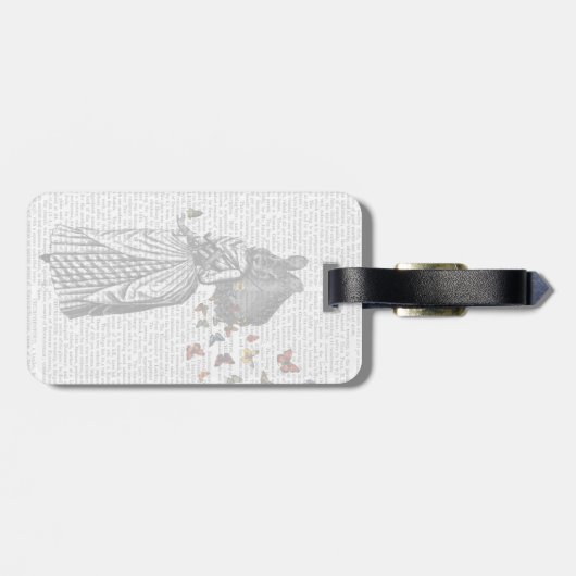 ウサギとバタフライパラソル2 ラゲッジタグ (裏面横)