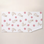 ウサギとバラタオル バスタオル (バスタオル)