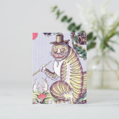 ウサギとパイプとミンハタイガー ポストカード (スタンド正面)