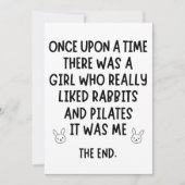 ウサギとピラティスが本当に好きな女の子。 カード (正面)