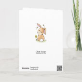 ウサギとミツバチの誕生日 カード (裏面)