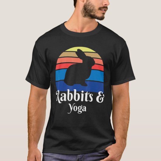 ウサギとヨガ Tシャツ (正面)